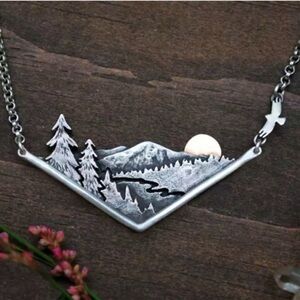 “Adventure Within” Nature Mountain Forest Necklace
